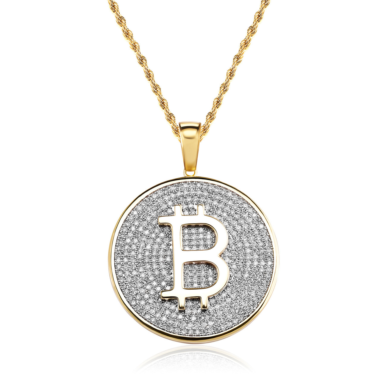 Підвіска кулон Bitcoin на ланцюжку