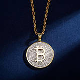 Підвіска кулон Bitcoin на ланцюжку, фото 3