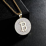 Підвіска кулон Bitcoin на ланцюжку, фото 4