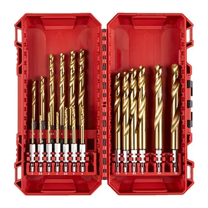 Професійний набір свердел по металу Milwaukee RedHEX HSS-G TiN (19 шт) пластиковий кейс, фото 1