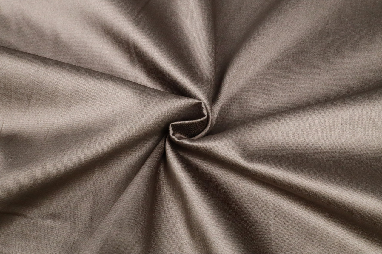 Сатин 240 см Холодний коричневий 100% бавовна преміум, фото 1