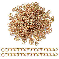 Ланцюжок-подовжувач Finding Подовжувач пласке плетіння Натуральне золото 70 мм Упаковка 30 шт