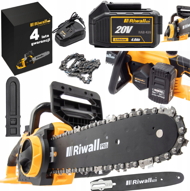 Акумуляторна ланцюгова пила RIWALL RWPRO-204, фото 1