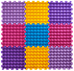 Акупунктурний масажний килимок Лотос 9 елементів