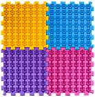 Акупунктурний масажний килимок Лотос 4 елемента