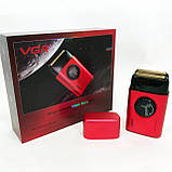 Електрична машинка з насадкою для бороди VGR V-377, Чоловіча бездротова машинка для бороди UW-47, фото 7