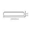 Світлодіодний світильник Ardero AL806 ARD 36W LED 3060Lm 5000К IP40 накладний квадратний 230x230x40мм зоряне небо, фото 4