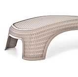 Шезлонг пластиковий HECHT PATONG BEIGE, фото 3