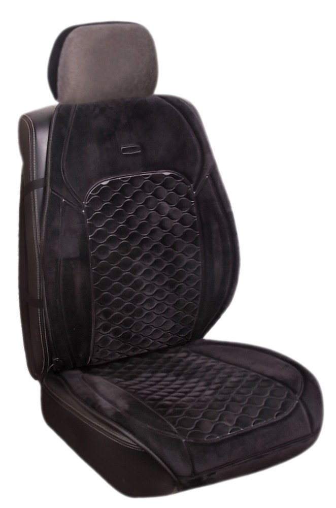 Накидка на сидіння авто з обігрівом "Велюр", фото 1
