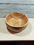 Дерев'яний салатник з черешні ручної роботи. Діаметр 24см., фото 4