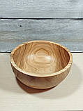 Дерев'яний салатник з черешні ручної роботи. Діаметр 24см., фото 6