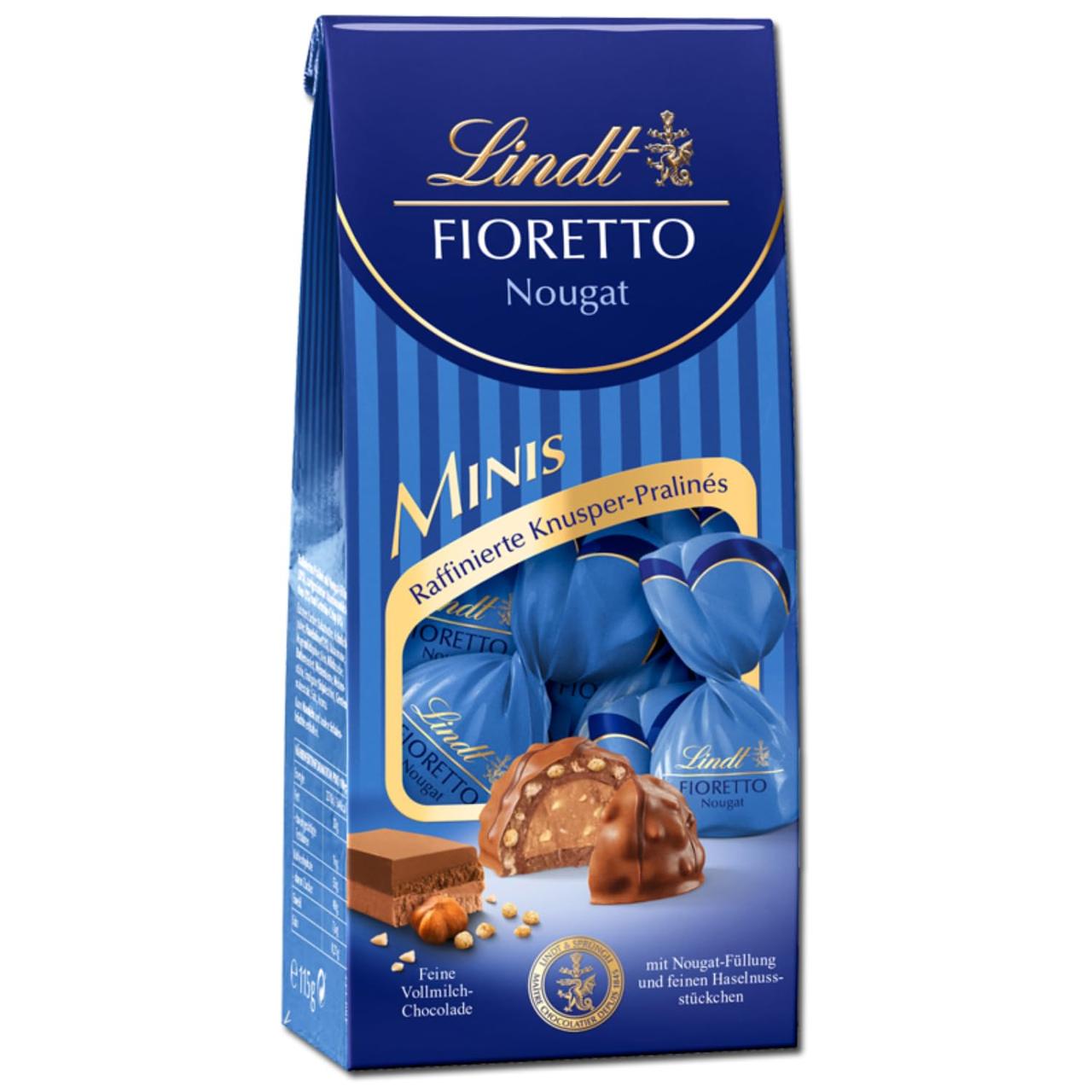 Шоколадні цукерки Lindt Fioretto Minis Nougat 115г, фото 1