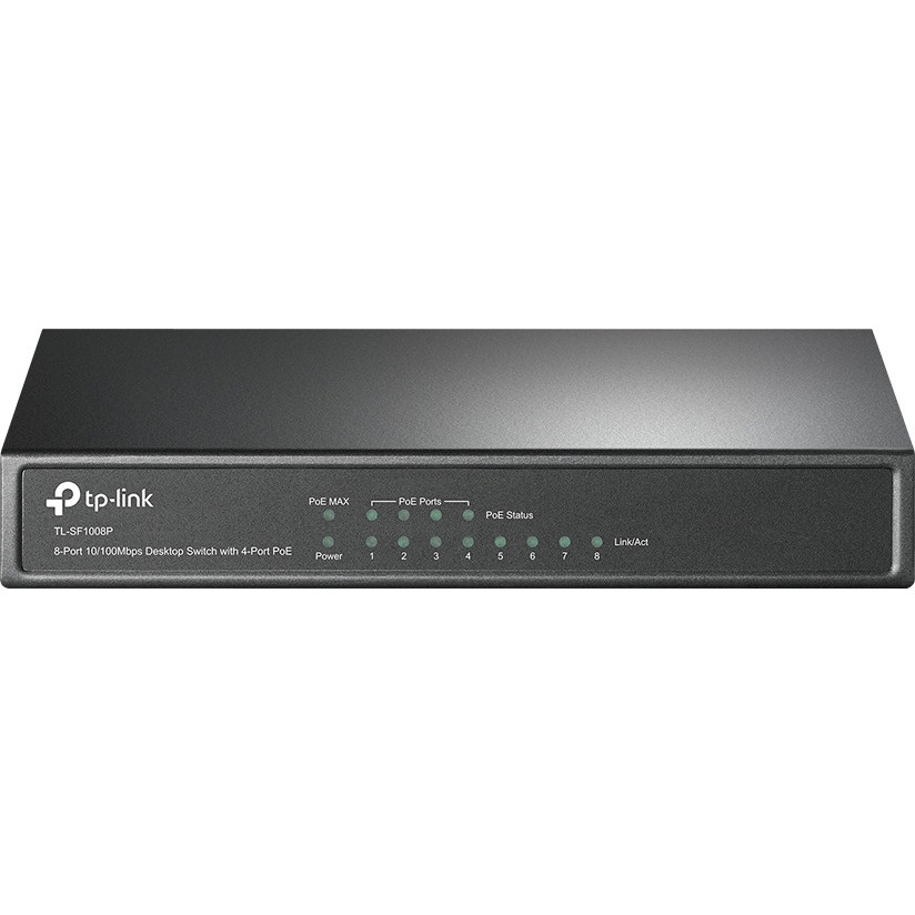 Комутатор TP-Link TL-SF1008P (4xFE, 4xPoE, Max PoE 57W), фото 1