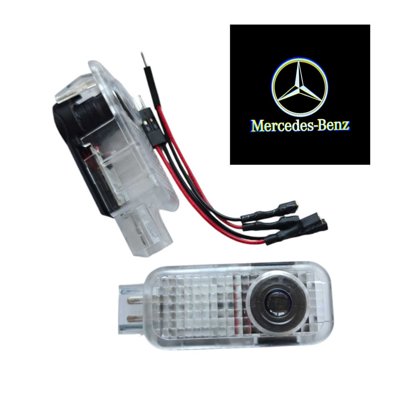 Світлодіодне VIP штатне підсвічування на дверях автомобіля з логотипом Mercedes C class, W203, CLK, SLK, SLR, W208