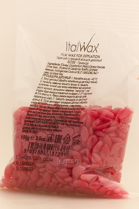 ItalWax Віск плівковий в гранулах Троянда (винний), 100 г