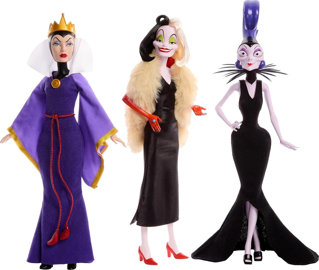 Набір ляльок Mattel Disney Princess – Злісні персонажі: Євіл Квін, Круелла де Віль, Ізма HRF56