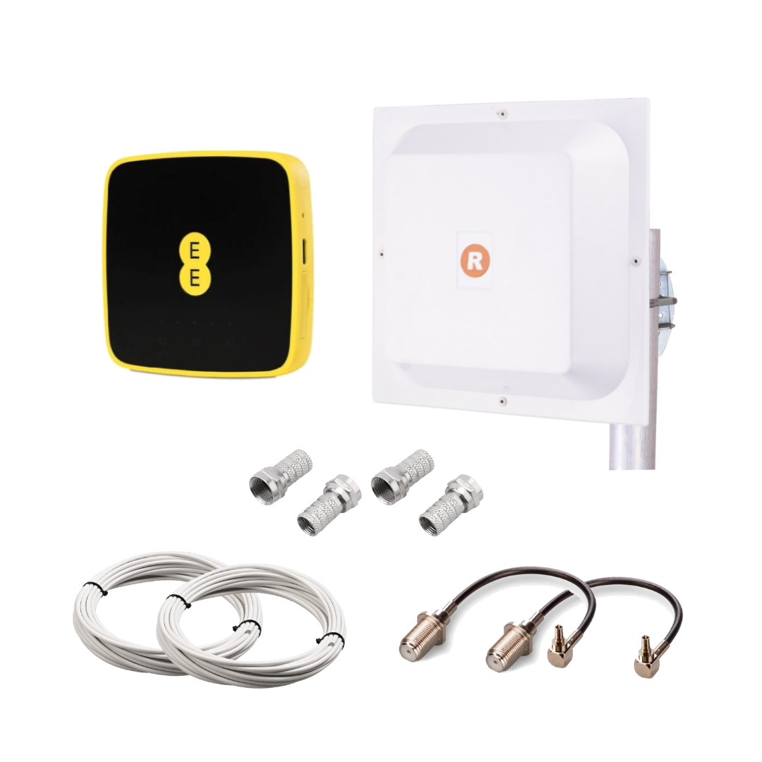 Комплект 4G WiFi роутер Alcatel EE40 + RNet антенна MIMO 2x17 Дб