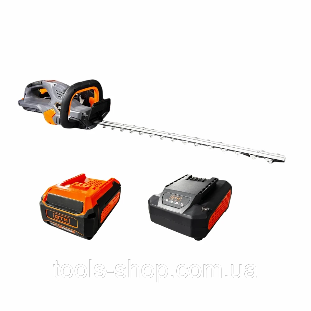 Потужний кущоріз акумуляторний GTM HT56/560BL KIT + АКБ і ЗП (HT56/560BL_KIT)
