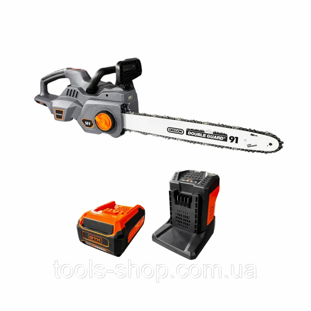 Професійна акумуляторна ланцюгова пила GTM CS56/3000BL KIT 56В + АКБ і ЗП (CS56/3000BL_KIT)