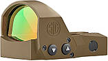 Коліматор Sig Sauer ROMEO 1 PRO 1x30mm 6 MOA колір FDE, фото 3