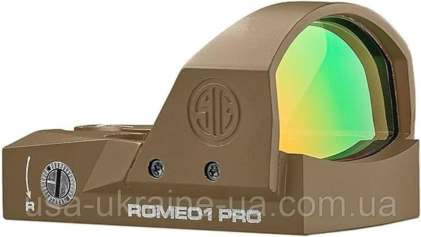 Коліматор Sig Sauer ROMEO 1 PRO 1x30mm 6 MOA колір FDE, фото 1