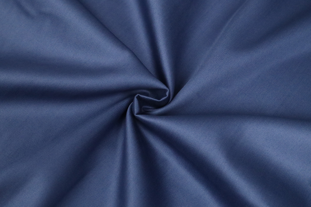 Сатин 240 см Пильно-синій 100% бавовна преміум, фото 1