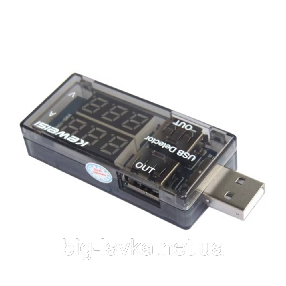 USB вольтметр-амперметр тестер KEWEISI KWS-10VA