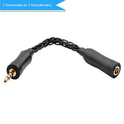 ⇒ Балансний перехідник, адаптер, AUX конвертор FDBRO Jack 2.5 (тато) на Jeck 3.5 (мати)