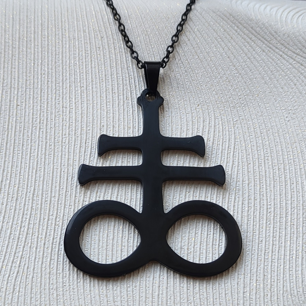 Кулон Хрест Левіафана сталевий на ланцюжку KSV-69