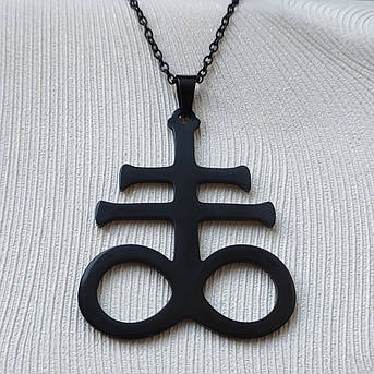 Кулон Хрест Левіафана сталевий на ланцюжку KSV-69, фото 1