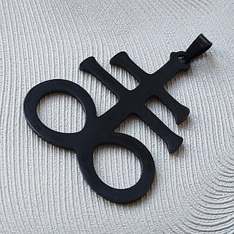 Кулон Хрест Левіафана сталевий на ланцюжку KSV-69, фото 2