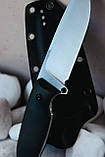 Ніж ручної роботи «Рейдер #1» з піхвами з кайдекса нескладний N690/60 HRC., фото 6