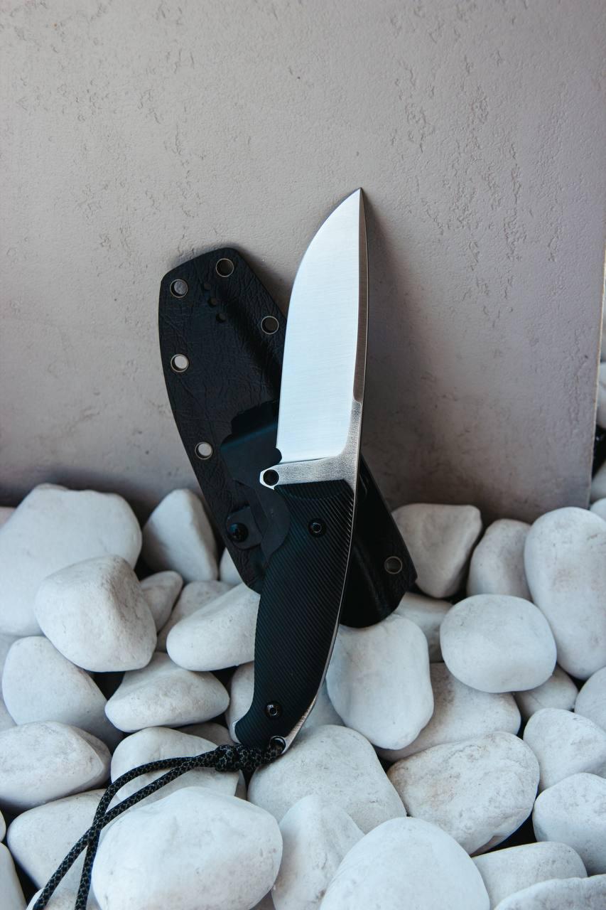 Ніж ручної роботи «Рейдер #1» з піхвами з кайдекса нескладний N690/60 HRC., фото 1