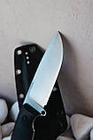 Ніж ручної роботи «Рейдер #1» з піхвами з кайдекса нескладний N690/60 HRC., фото 5