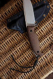 Ніж ручної роботи «Рейдер #2» з піхвами з кайдекса нескладний N690/60 HRC., фото 6