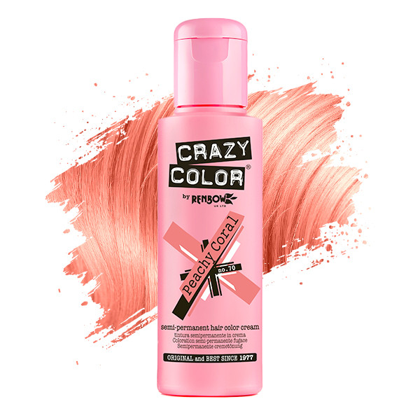 Тінт-фарба для волосся персиковий корал Crazy Color, 100 мл