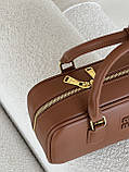 Сумка жіноча Miu Miu Arcadie Leather Bag коричневий крос-боді Міу Medium, фото 2