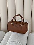 Сумка жіноча Miu Miu Arcadie Leather Bag коричневий крос-боді Міу Medium, фото 3