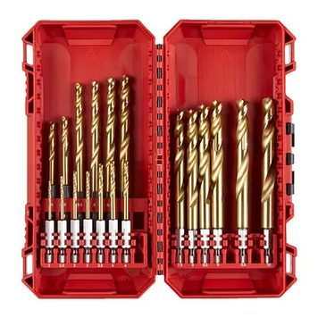 Професійний набір свердел по металу Milwaukee RedHEX HSS-G TiN (19 шт) пластиковий кейс