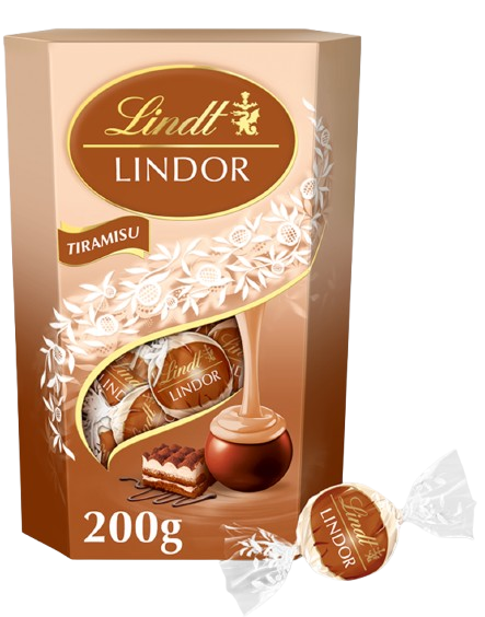 Шоколадні цукерки Lindt Lindor Tiramisu Milk Chocolate Truffles 200г, фото 1