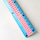 Канцелярська лінійка 30 см, пластикова з силіконовою вставкою, фото 2