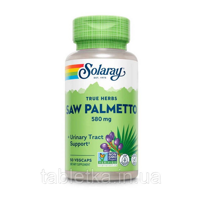 Saw Palmetto 580 mg (50 veg caps)