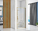 Душові двері REA RAPID SWING 90 BRUSHED GOLD, фото 2