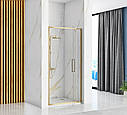 Душові двері REA RAPID SWING 90 BRUSHED GOLD, фото 3
