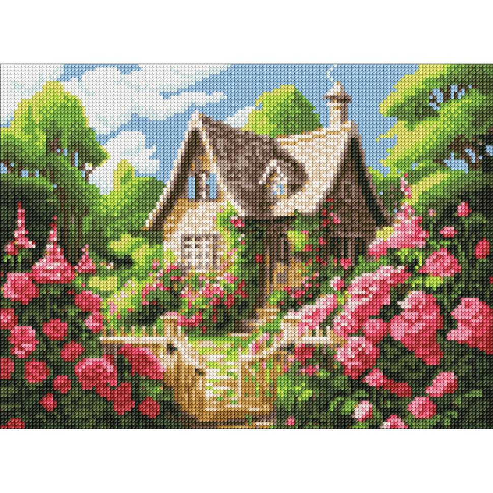 Алмазна мозаїка "Затишний будиночок" AMO8141, 30x40 см