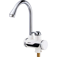 Водонагрівач 3,3 kW проточний, з індикатором температури, ПЗВ, на мийку ZERIX ELW02-EP (ZX2749)