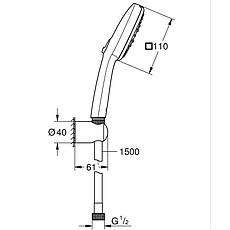Душовий набір Grohe Tempesta Cube 110 3 режими Rain, Jet, Massage (275882433), фото 5