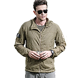 Куртка водонепроникна ARCHON тонка літня вітровка койот з капюшоном ТМ, фото 2