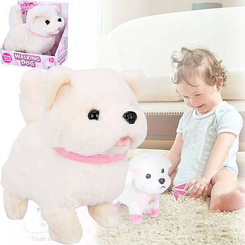 Музичний м'який собака зі звуком вміє ходити рухає головою і виляє хвостиком MP 2182