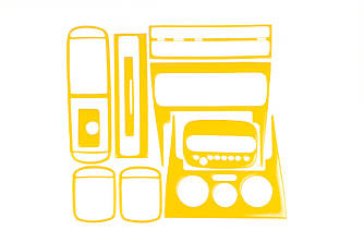 Накладки на панель (жовтий колір) для Seat Toledo 2000-2005 рр від VLF комп.